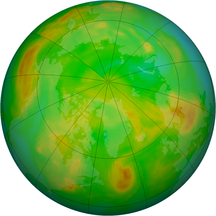 Arctic ozone map for 26 June 1984